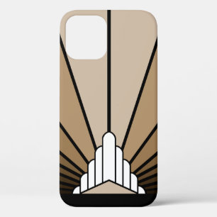 Art Deco Sonne in Beige Case-Mate iPhone Hülle
