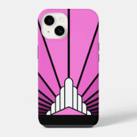 Art Deco Sonne in Rosa