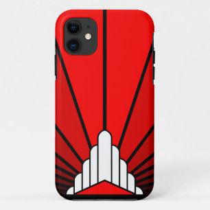 Art Deco Sonne in Rot Case-Mate iPhone Hülle