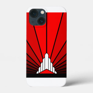 Art Deco Sonne in Rot Case-Mate iPhone Hülle