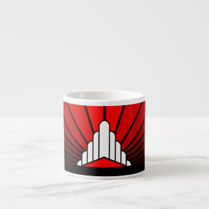 Art Deco Sonne in Rot Spezial-Tasse Espressotasse