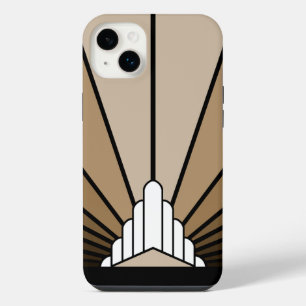 Art Deco-Sonnenbräune iPhone 14 Plus Hülle