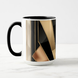 Art Deco Sonnenstrahl Geometrisches Luxusdesign Tasse