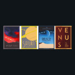 Art Deco Space Posters Fotodruck<br><div class="desc">Besuchen Sie Venus,  Saturn,  Wolf 1061b und Draco mit der Orion Star Fleet in diesen Sci-fi Travel Posters im Art-Déco-Stil</div>