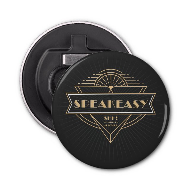 Art Deco Speakeasy Roaring 200 Flapper Flaschenöffner (Vorderseite)