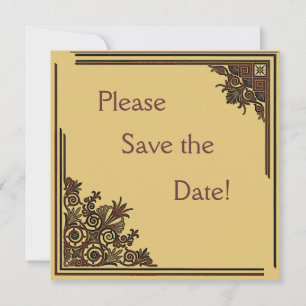 Art Deco Speichern der Datumskarten Save The Date