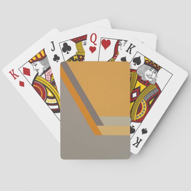 ART DECO Spielkarten (Mandarine/Grau) (Rückseite)