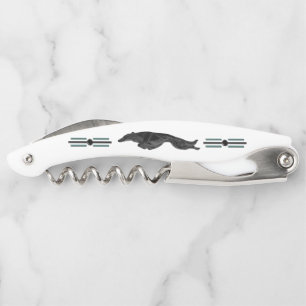 Art Deco springender Borzoi Korkenzieher
