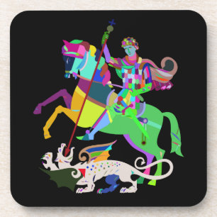 Art Deco St George the Dragon Slayer Getränkeuntersetzer
