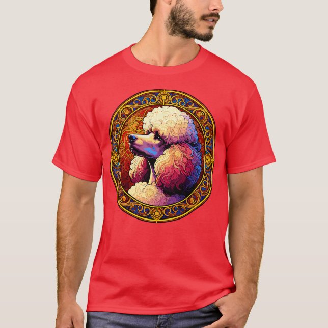 Art Deco Standard Poodle Cool Poodle Art T-Shirt (Vorderseite)