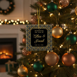 Art Deco Stickerei-Hochzeitsquadrat Keramikornament