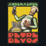 Art-Deco-Stil belgisches Bier und Poster<br><div class="desc">Benötigen Sie Hilfe beim Erstellen einer anderen Größe? (in Zoll oder Zentimetern). Kontaktieren Sie uns über den Kontaktknopf oberhalb dieser Beschreibung. Eigene Vektorkunst,  inspiriert durch eine Kunst-Deko-Werbung Postkarte (Ende der 1920er Jahre). Eine Figur,  die wie eine Puppe aus Holz aussieht,  genießt ein Bier (oder 7).</div>