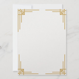 Art-Deco-Stil Hochzeit Einladung