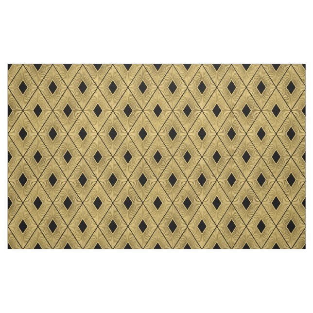 Art-Deco-Stil in Schwarz und Gold Stoff (Fat Quarter (45,7 x 55,9 cm))