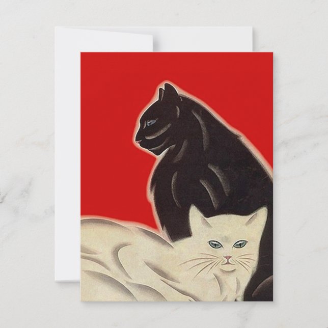 Art-Déco-Stil-Katzen ~Jede Occasion-Party Einladun Einladung (Vorderseite)