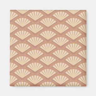Art Deco-Stil-Muster in Rosafarbe Magnet
