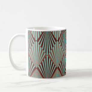 Art Deco-Stil, nahtlose Textur. Kaffeetasse
