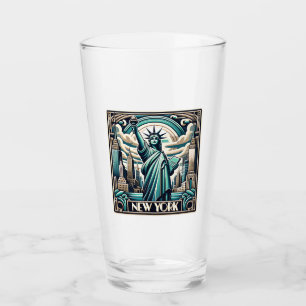 Art Deco Stil New York Illustration Glas