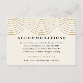 Art Deco String Lights Enclosure Cards Ivory Gold Begleitkarte