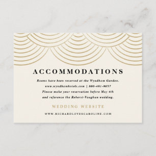 Art Deco String Lights Enclosure Cards Ivory Gold Begleitkarte