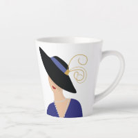 Art Deco Style 1930er Frauen in Black Hat