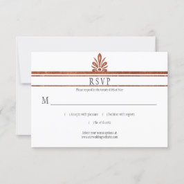 Art Deco Style Copper Glitzer UAWG | RSVP Karte