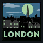 Art Deco Style London Poster<br><div class="desc">Ein Deko inspirierte Poster mit einer modernen Londoner Skyline.</div>