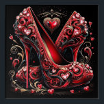 Art Deco Style Stiletto High Heels Acryl Wandkunst<br><div class="desc">Art Deco Stil Rot Stiletto High Heels mit Diamond Shaped Hearts Geben Sie Ihren Wänden ein zeitgenössisches und modernes Aussehen mit diesen hochauflösenden Acryldrucken. Dein Bild wird auf hochwertigem Archivfotopapier gedruckt und auf robustem Acryl befestigt, um ein einzigartiges und mehr-dimensionales Statement zu setzen! Bereit zum Aufhängen und einfach zu reinigen,...</div>