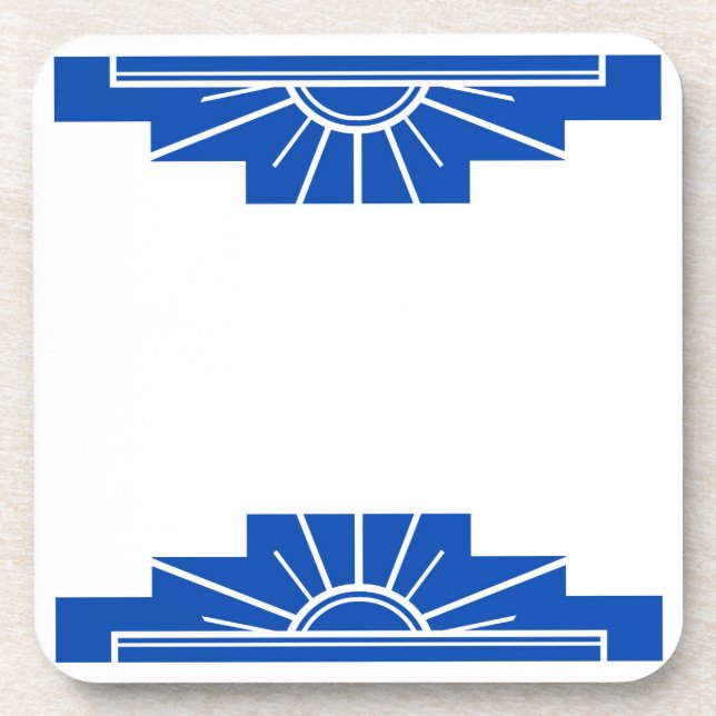Art Deco Sunburgh Getränkeuntersetzer (Vorderseite)