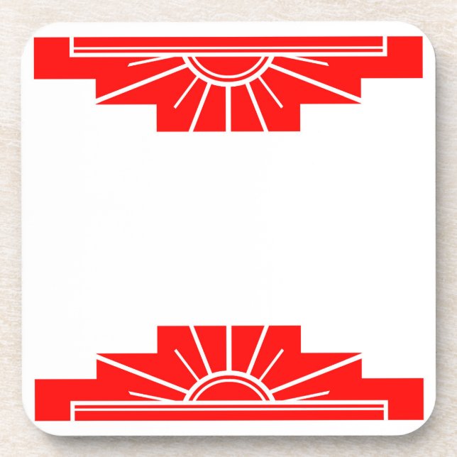 Art Deco Sunburgh Getränkeuntersetzer (Vorderseite)