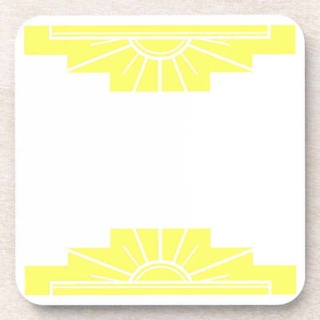 Art Deco Sunburgh Getränkeuntersetzer (Vorderseite)
