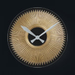 Art Deco Sunburst Round Clock Runde Wanduhr<br><div class="desc">Machen Sie es dem Deko möglich,  Ihren Ort zu würzen..</div>
