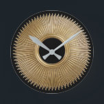 Art Deco Sunburst Round Clock Runde Wanduhr<br><div class="desc">Machen Sie es dem Deko möglich,  Ihren Ort zu würzen..</div>