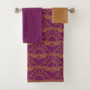 Art Deco Sunrise Badhandtuch Set