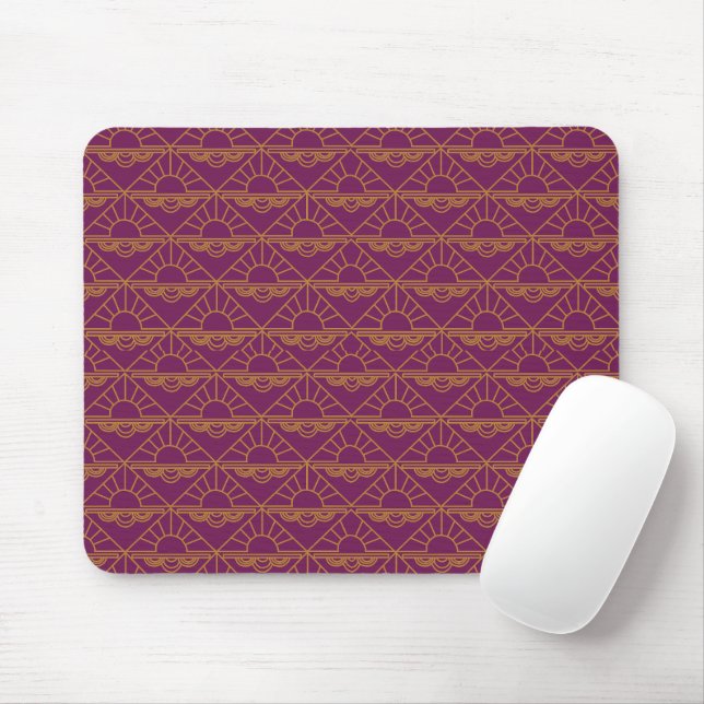 Art Deco Sunrise Mousepad (Mit Mouse)
