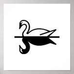 Art Deco Swan Poster<br><div class="desc">Dieses Art-Déco-Swan-Poster geht sogar mit Gegenständen in der Pariser Deko Kategorie der Hochzeitsszenarien in Ladiebug einher. Ich habe eine Schwäche für Art Deco und wollte es.</div>