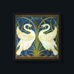 Art Deco Swans Leinwanddruck<br><div class="desc">Ein Paar Deko schwingt in den Schilf und Wasser.</div>