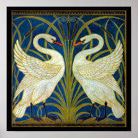Art Deco Swans