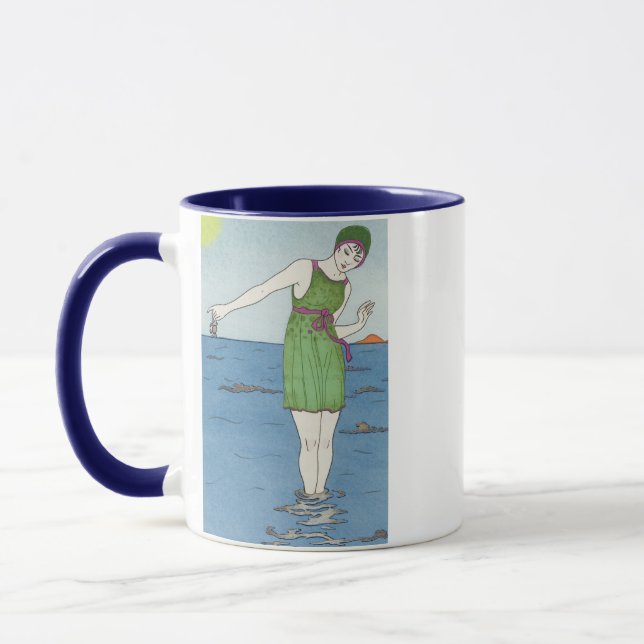 Art Deco Swimmer Tasse (Links)