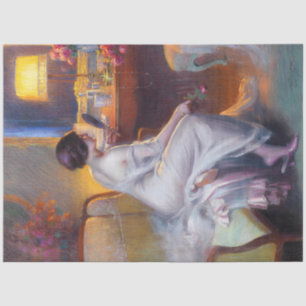 Art-Deco-Szene von Delphin Enjolras Decoupage Seidenpapier