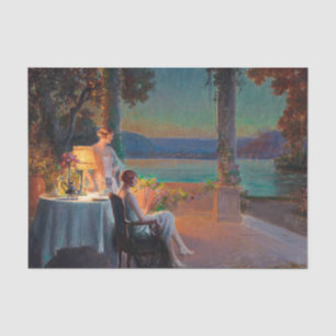 Art-Deco-Szene von Delphin Enjolras Decoupage Seidenpapier