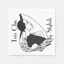 ART DECO TABLE NAPKIN SERVIETTE