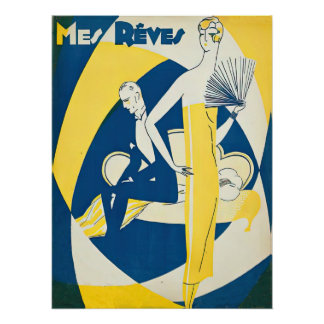 Art Deco Tango in den 1920er Jahren Poster