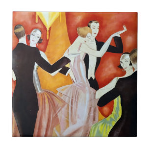 Art Deco Tanzende Paare Ballsaal 1920er Jahre Fliese