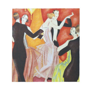 Art Deco Tanzende Paare Ballsaal 1920er Jahre Notizblock