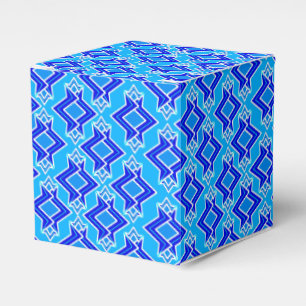 Art Deco Tapete Muster, Cerulean Blue Geschenkschachtel