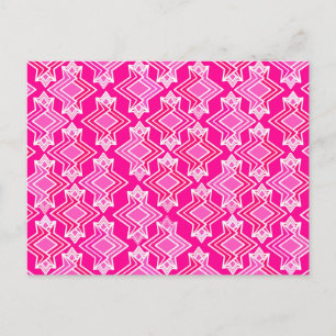 Art Deco Tapete Muster, Fuchsia Pink Postkarte