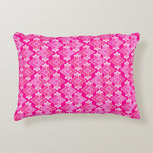 Art Deco Tapete Muster, Fuchsia Pink Zierkissen