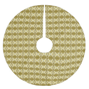 Art Deco Tapete Muster - Gold und Weiß Polyester Weihnachtsbaumdecke