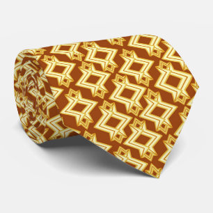 Art Deco Tapete Muster, Golden Brown Krawatte